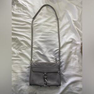 Rebecca Minkoff gray leather cross body bag
